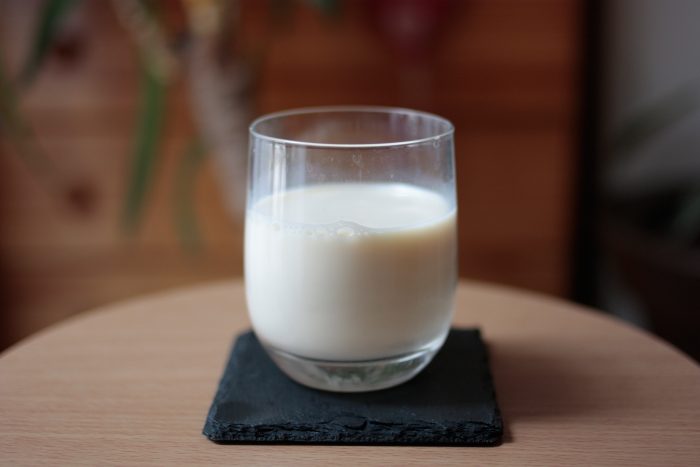 verre de lait de soja