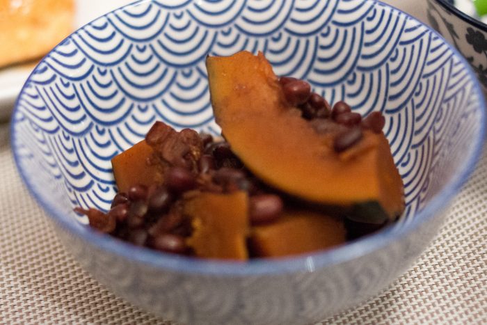 Potiron kabocha aux haricots rouges