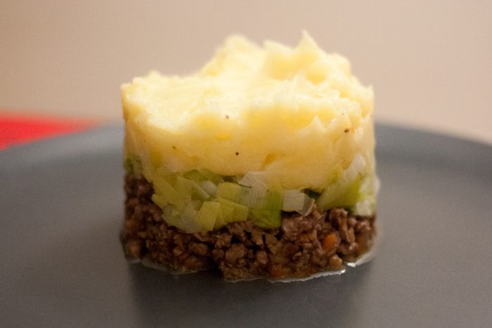 Hachis Parmentier sur assiette