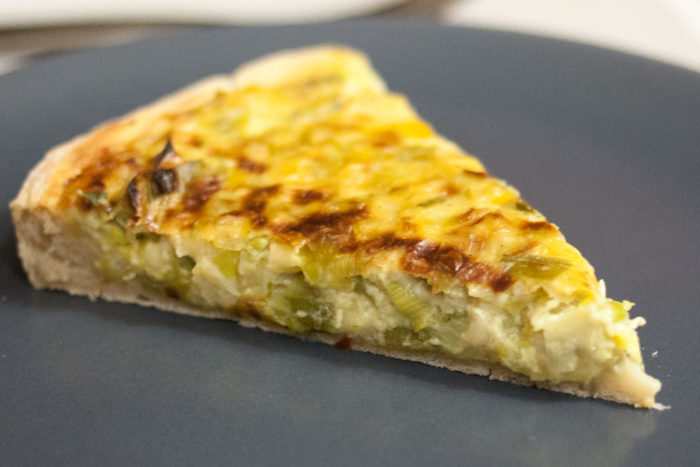 Part de quiche aux poireaux